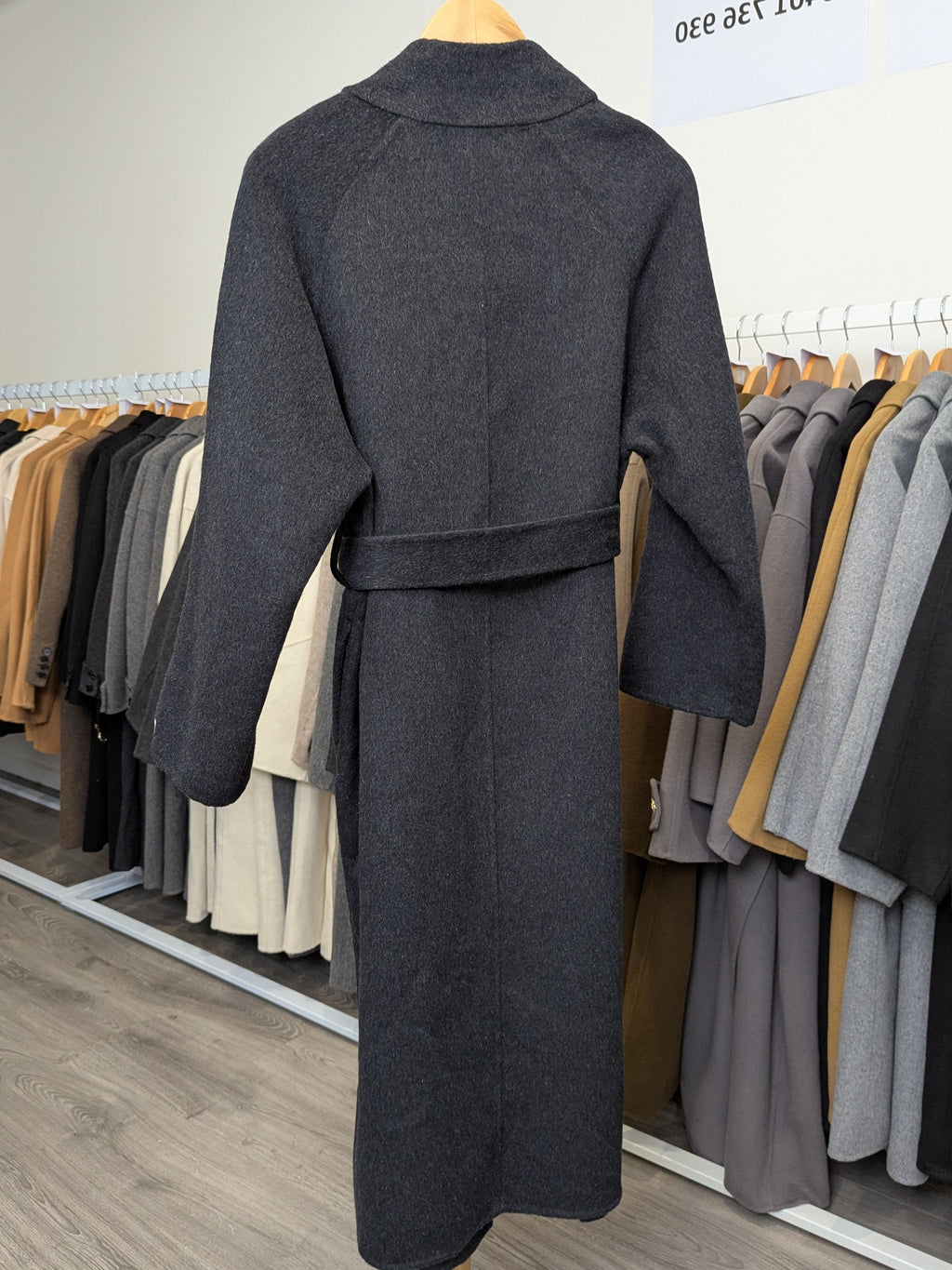 116 100% Wool Coat Charcoal