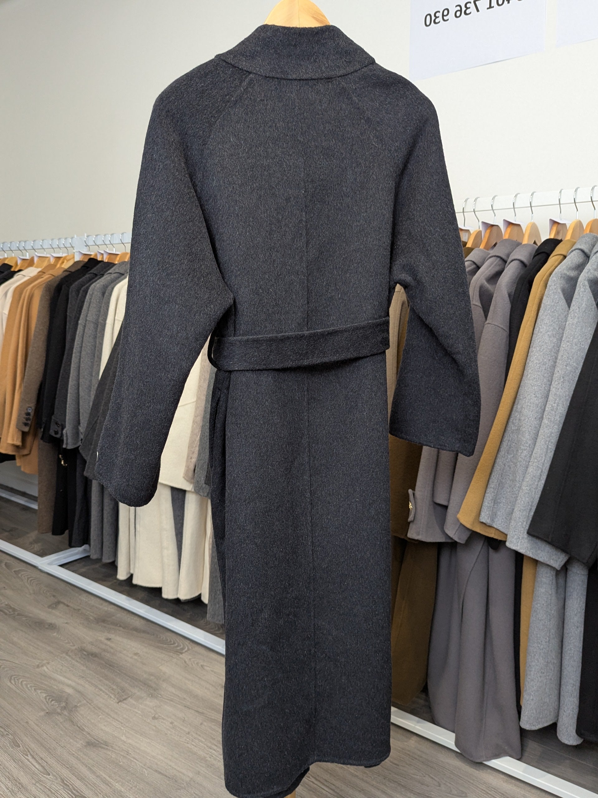 116 100% Wool Coat Charcoal