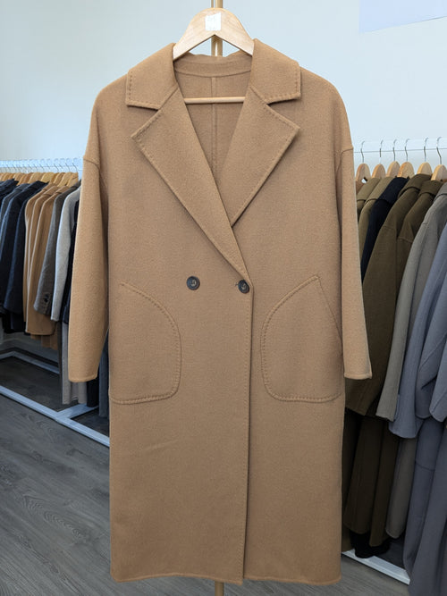 025 100% Wool Coat Camel S 8-10 M 12-14
