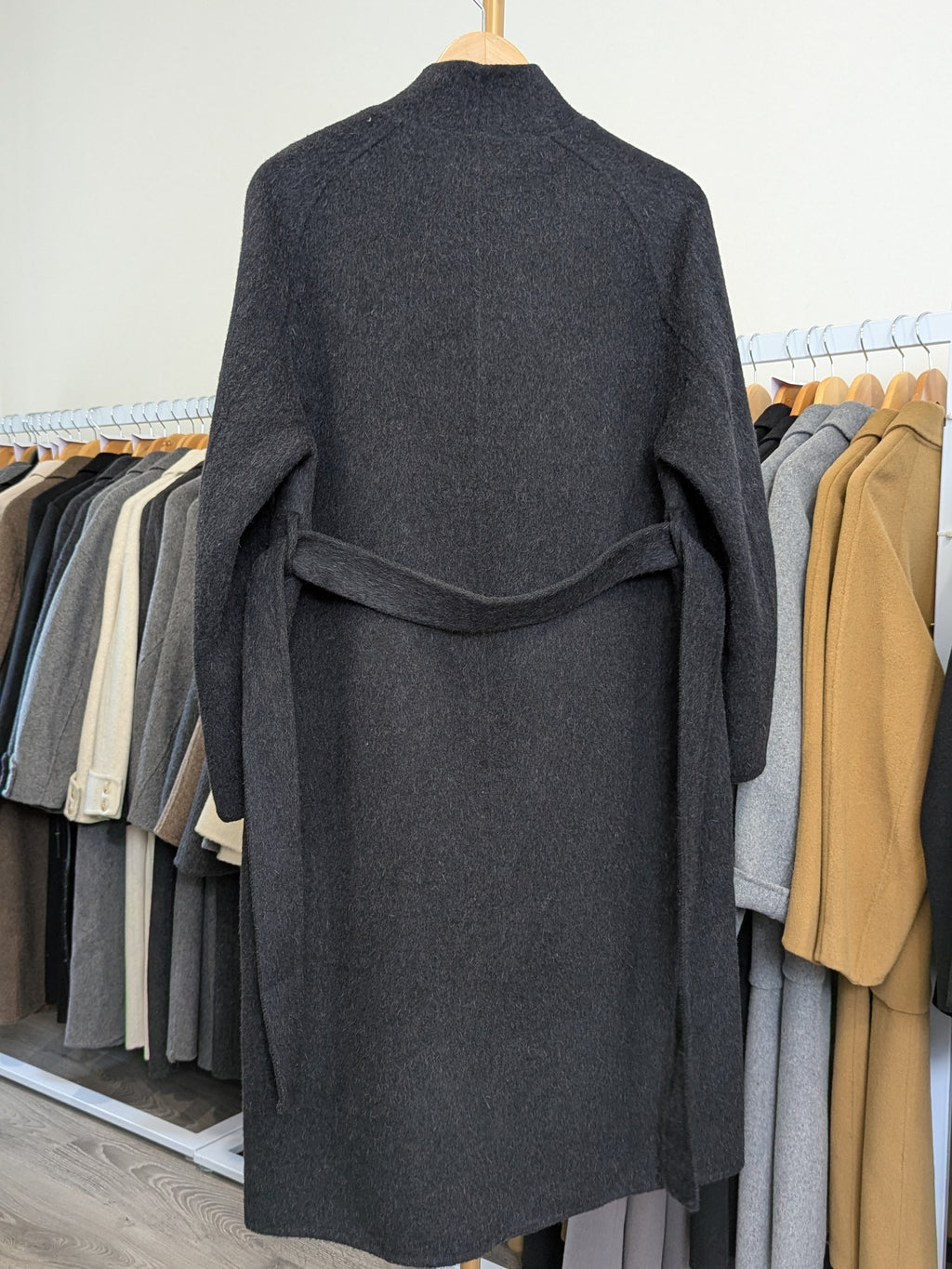 101 70% Wool Coat Charcoal S 8-10