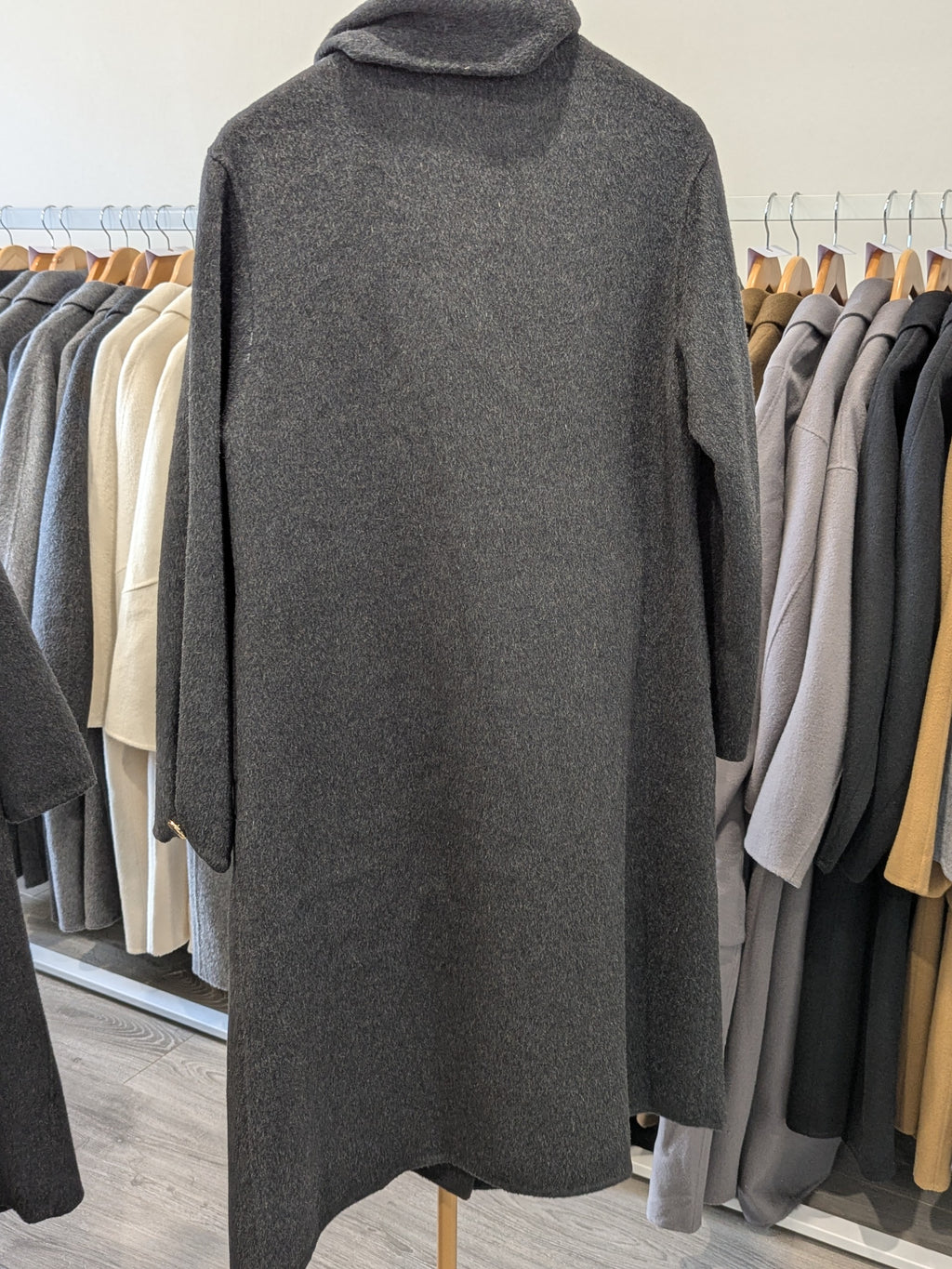 164 100% Wool Coat Charcoal