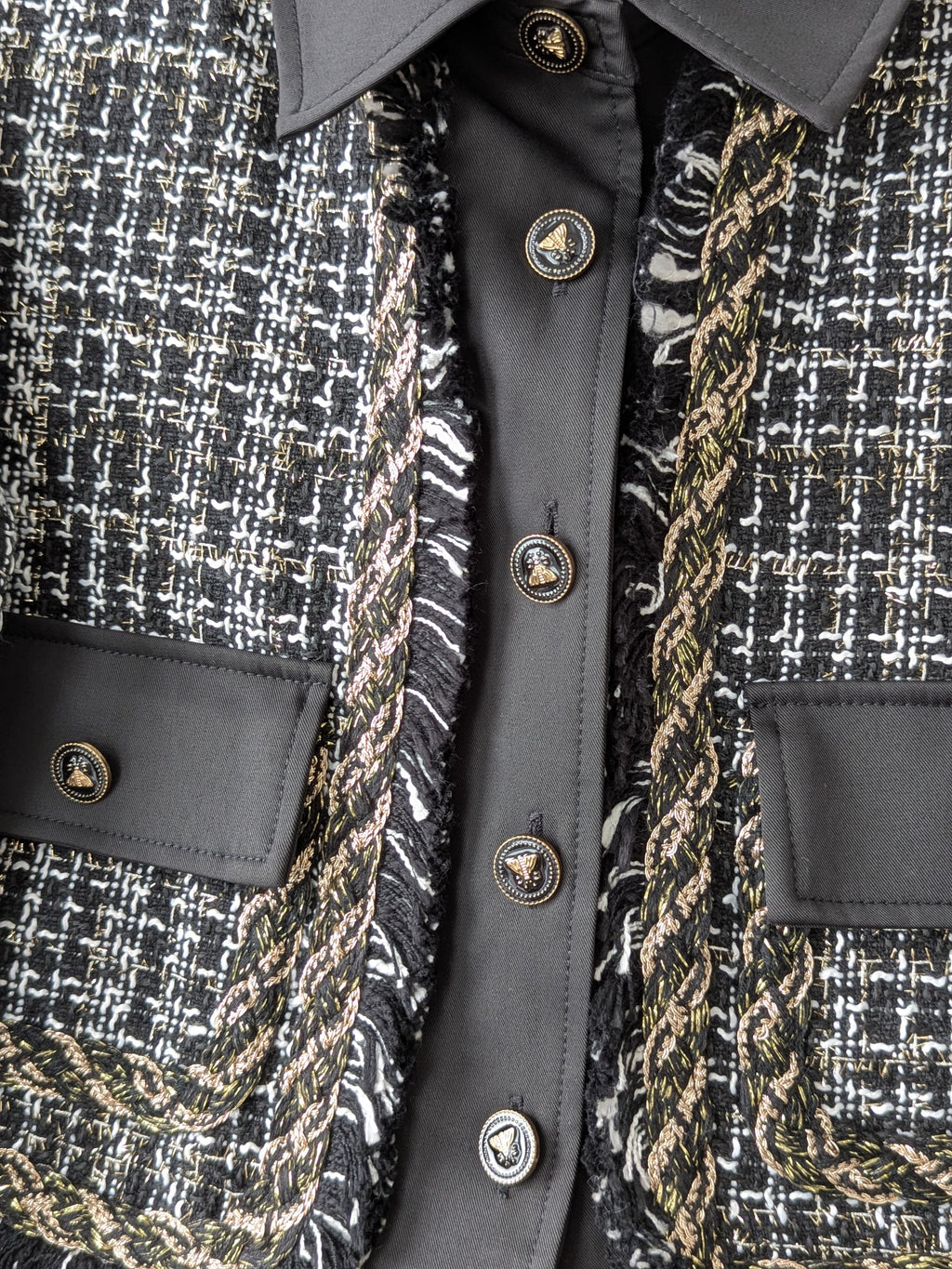 Goose Down Tweed Jacket 141 Size 4-6
