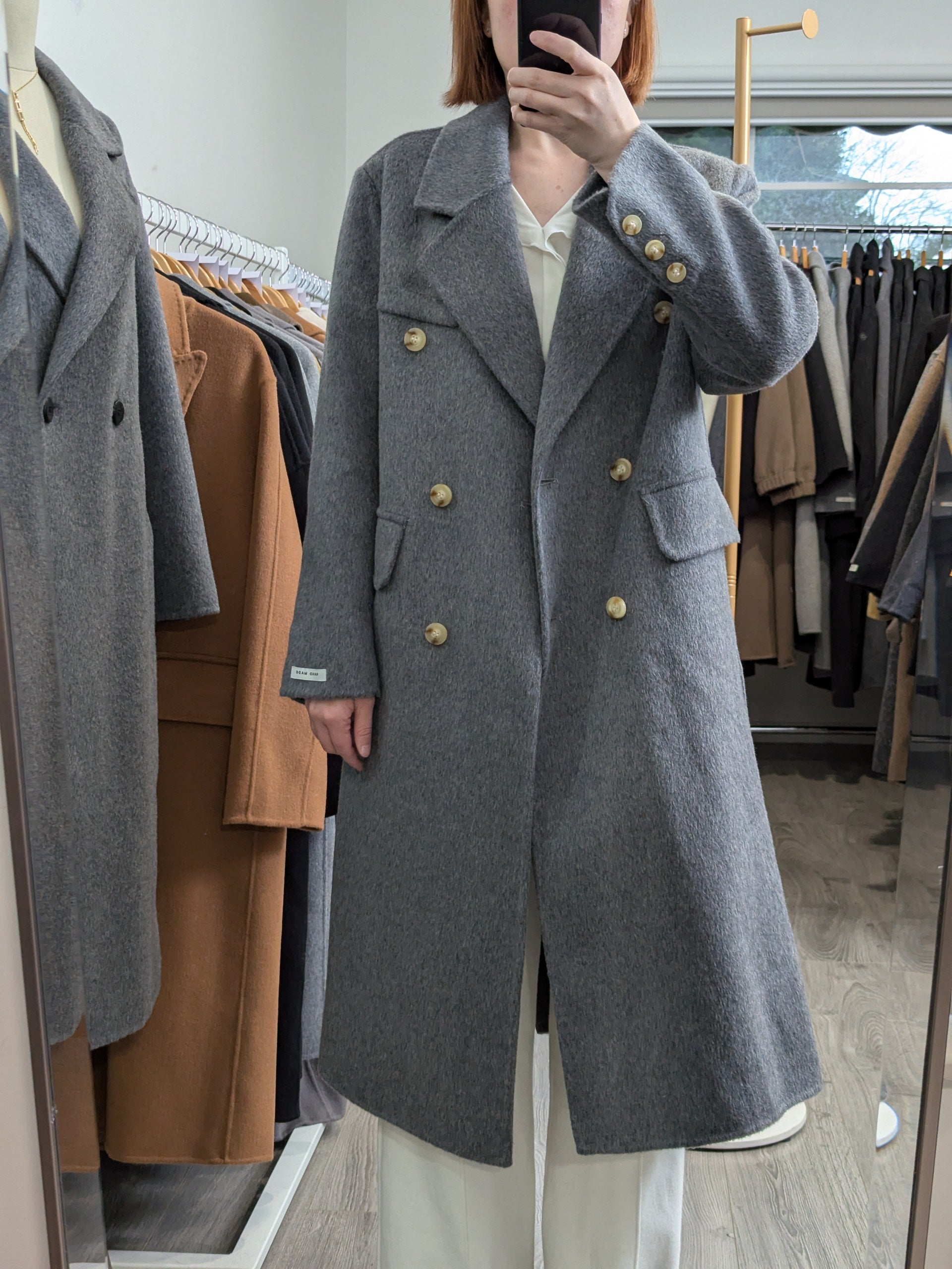 128 100% Wool Coat Grey