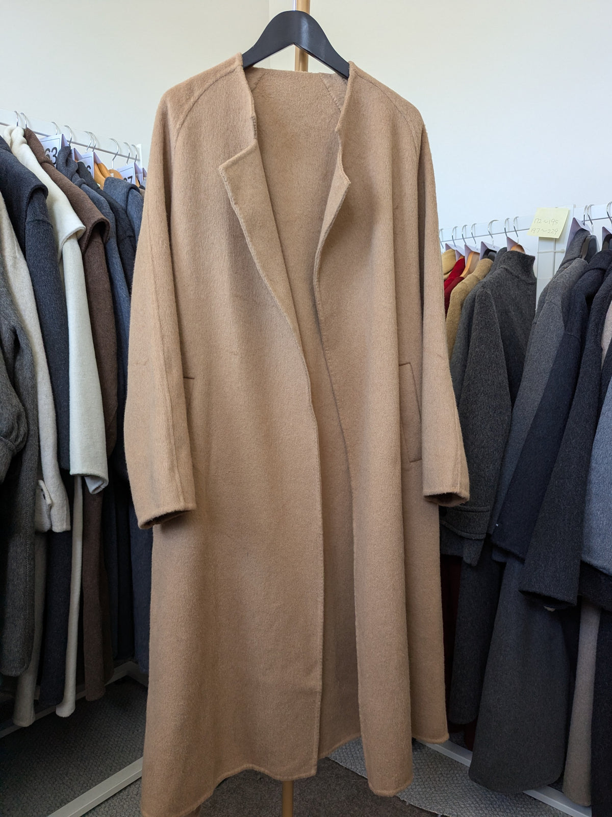 297 100% Wool Coat S 10-12 M 14-16 Light camel