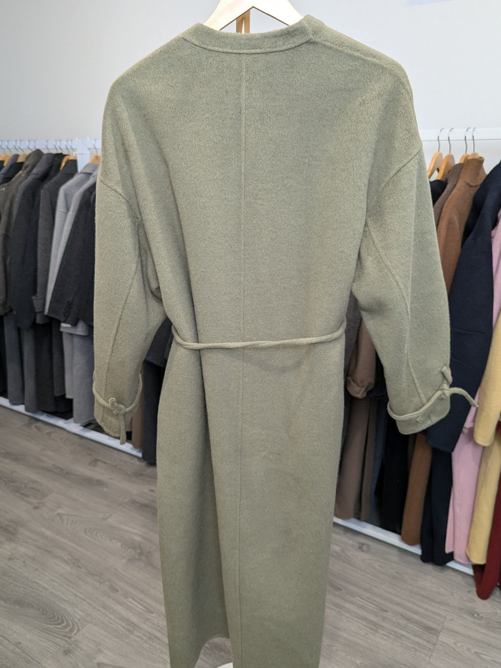 189 80% Wool Coat Olive S 8-10 M 12-14