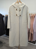 124 100% Wool Coat Cream S 8-12