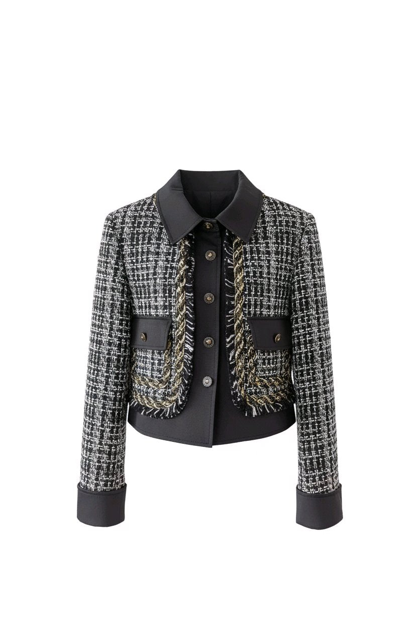 Goose Down Tweed Jacket 141 Size 4-6