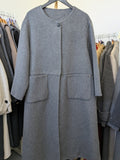 197 100% Wool Coat Grey S 8-10
