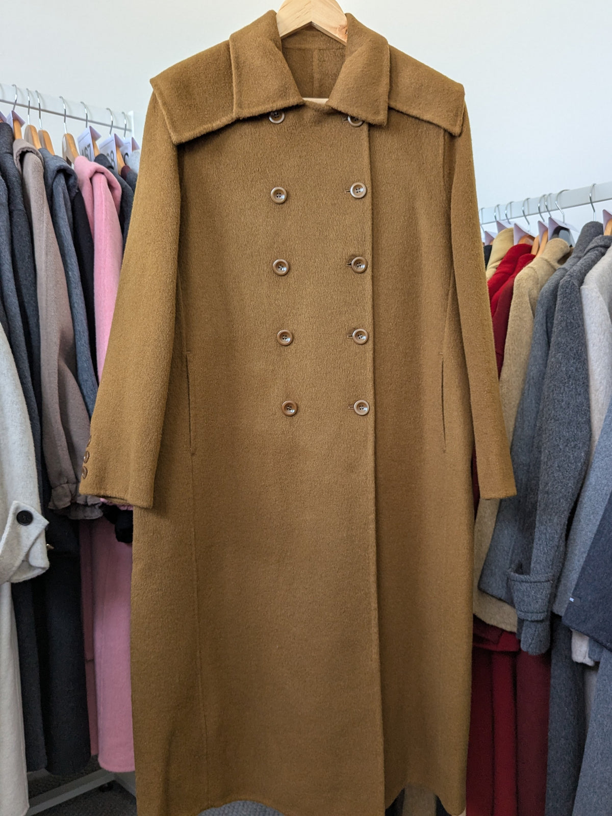 279 100% Wool Coat S 10-12 mustard yellow