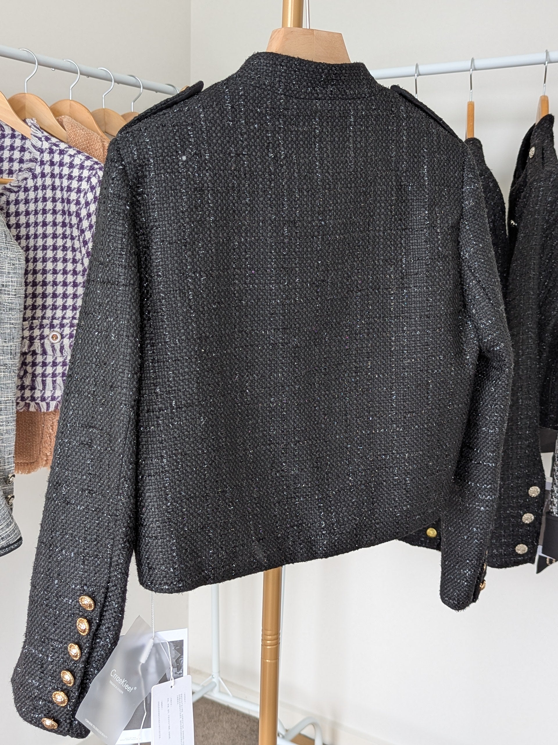 Goose Down Tweed Jacket 138 Size 8-10