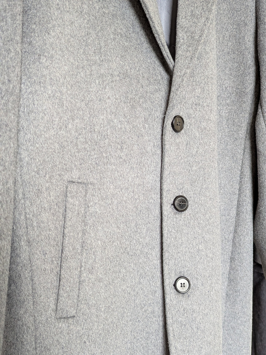 023 Long Men's 50% Wool Coats Black Grey