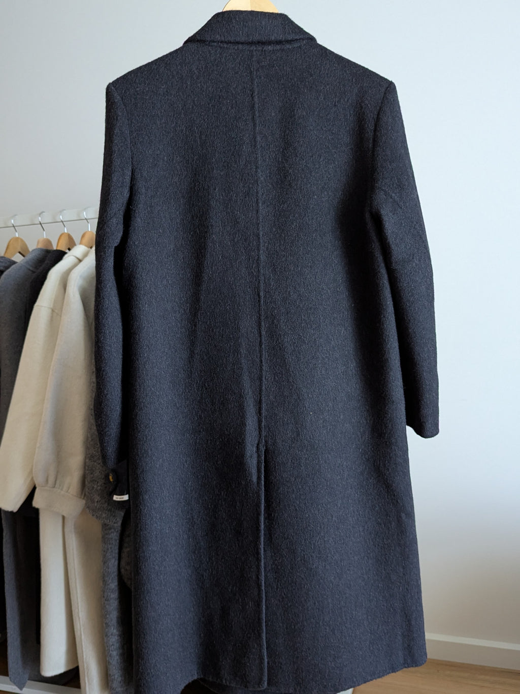 205 70% Wool Coat Charcoal S 8-10
