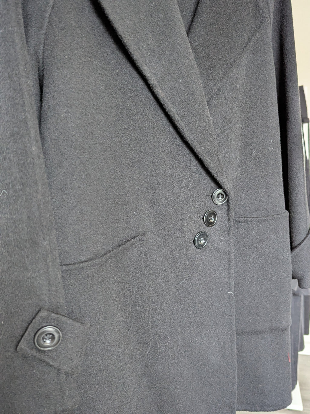 017 100% Wool Coat Black