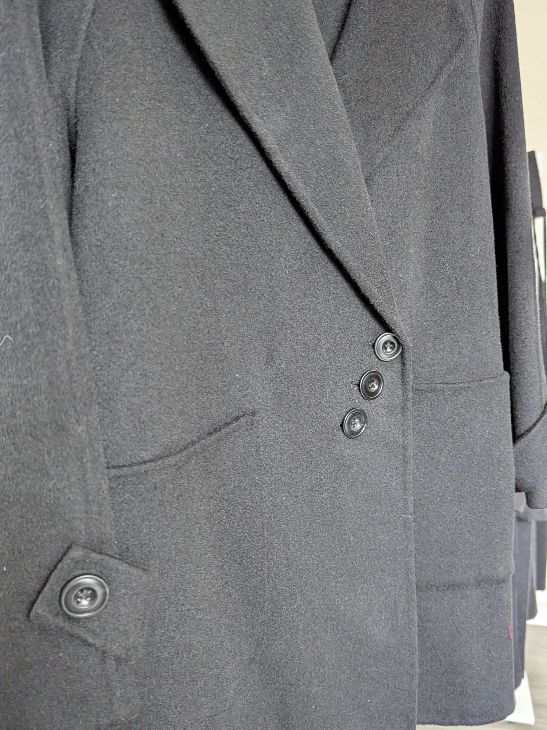 017 100% Wool Coat Black