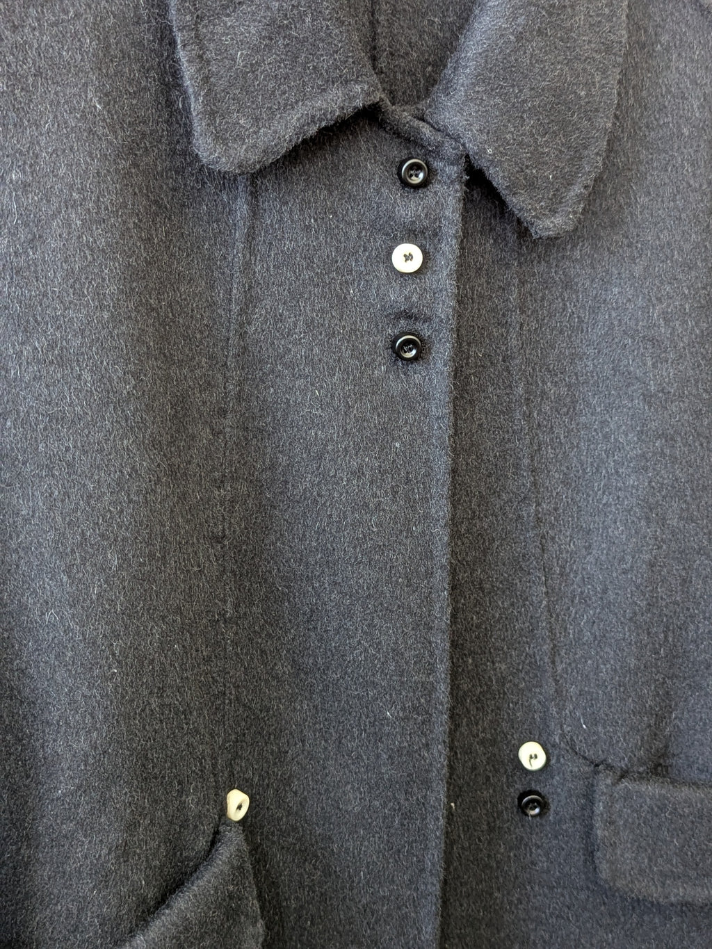 240 70% Wool Coat Charcoal S 10-12