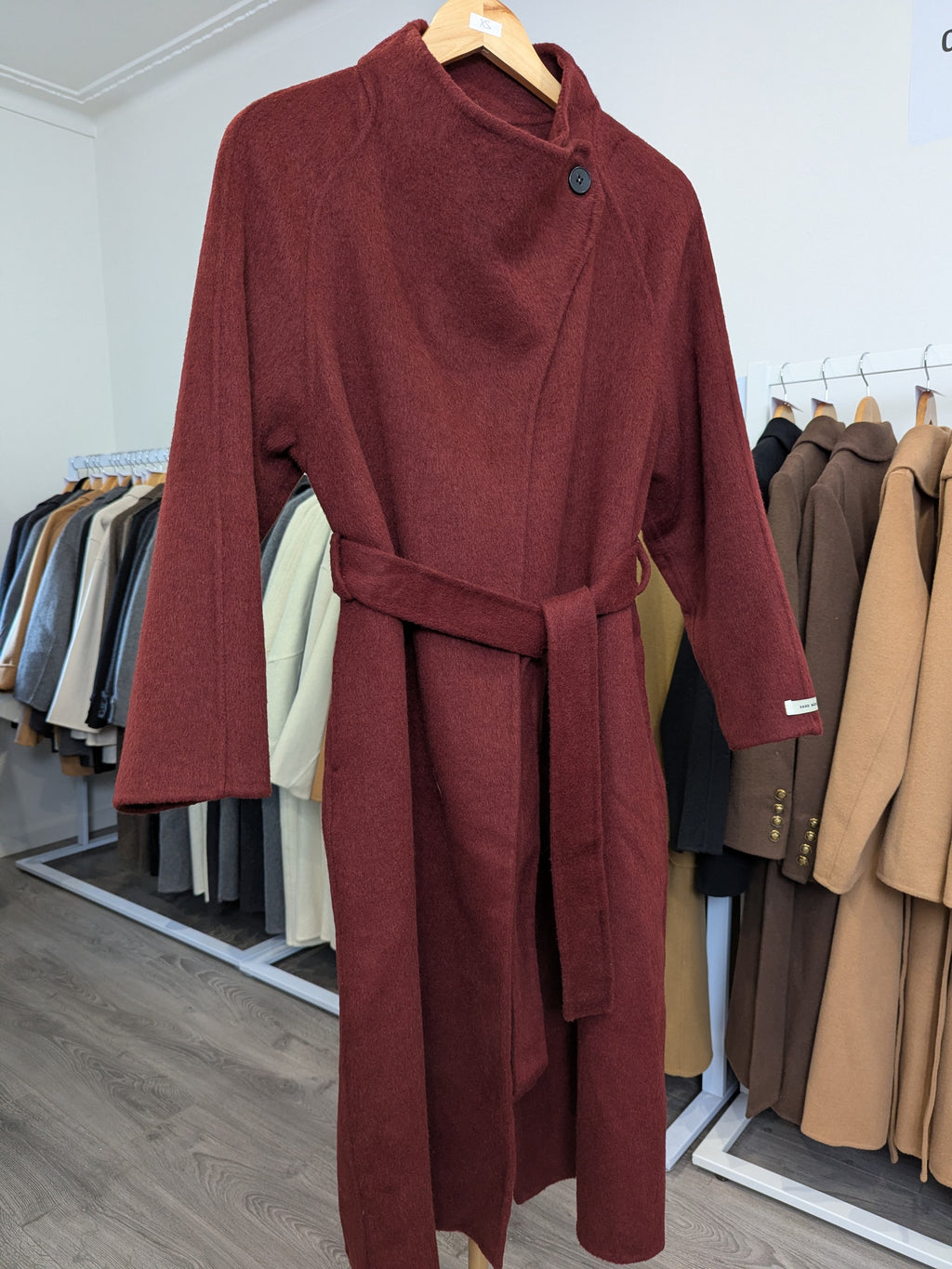 110 100% Wool Coat Burgundy S 8-10