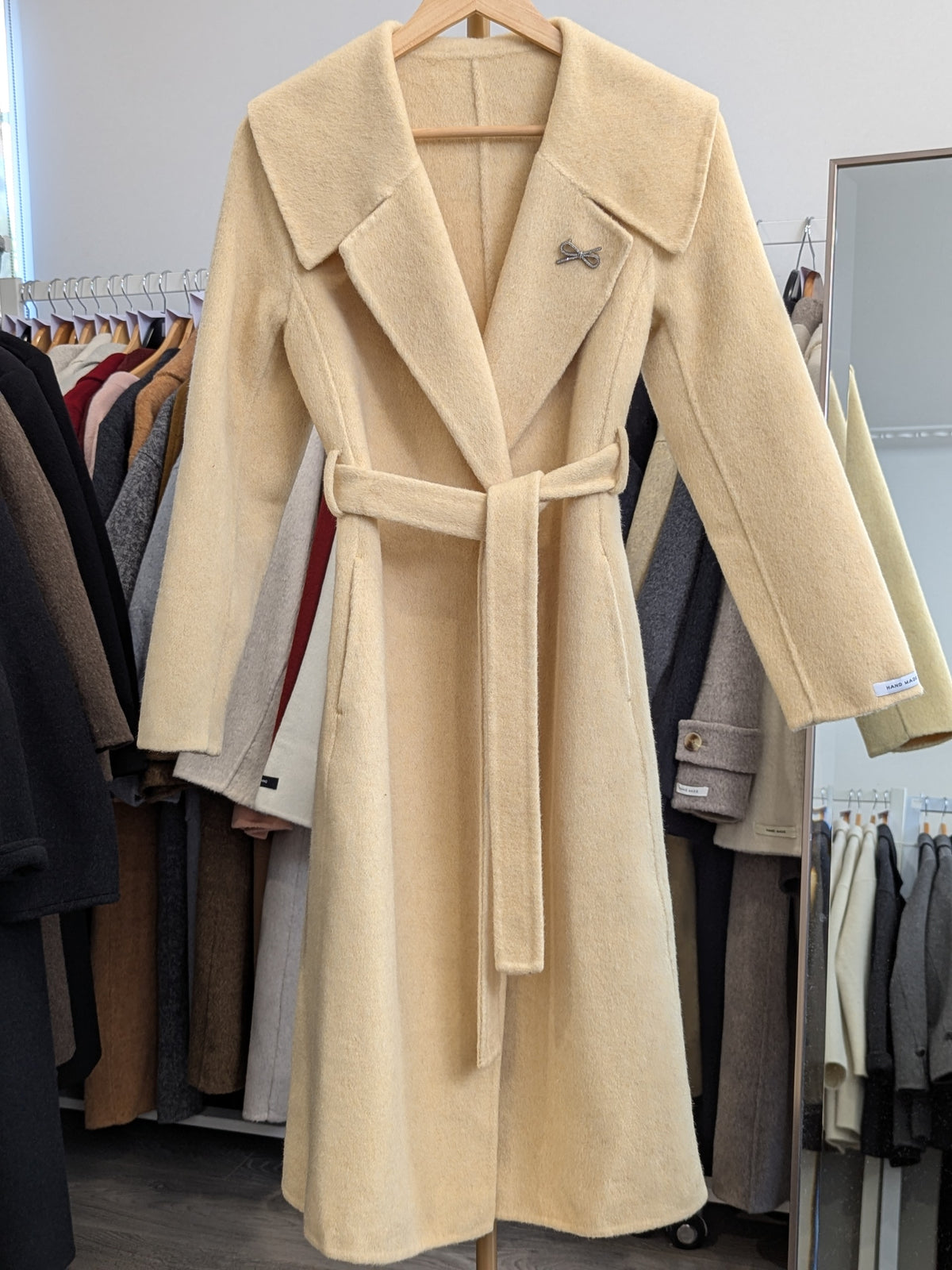 266 75% Wool Coat Yellow XS 6-8