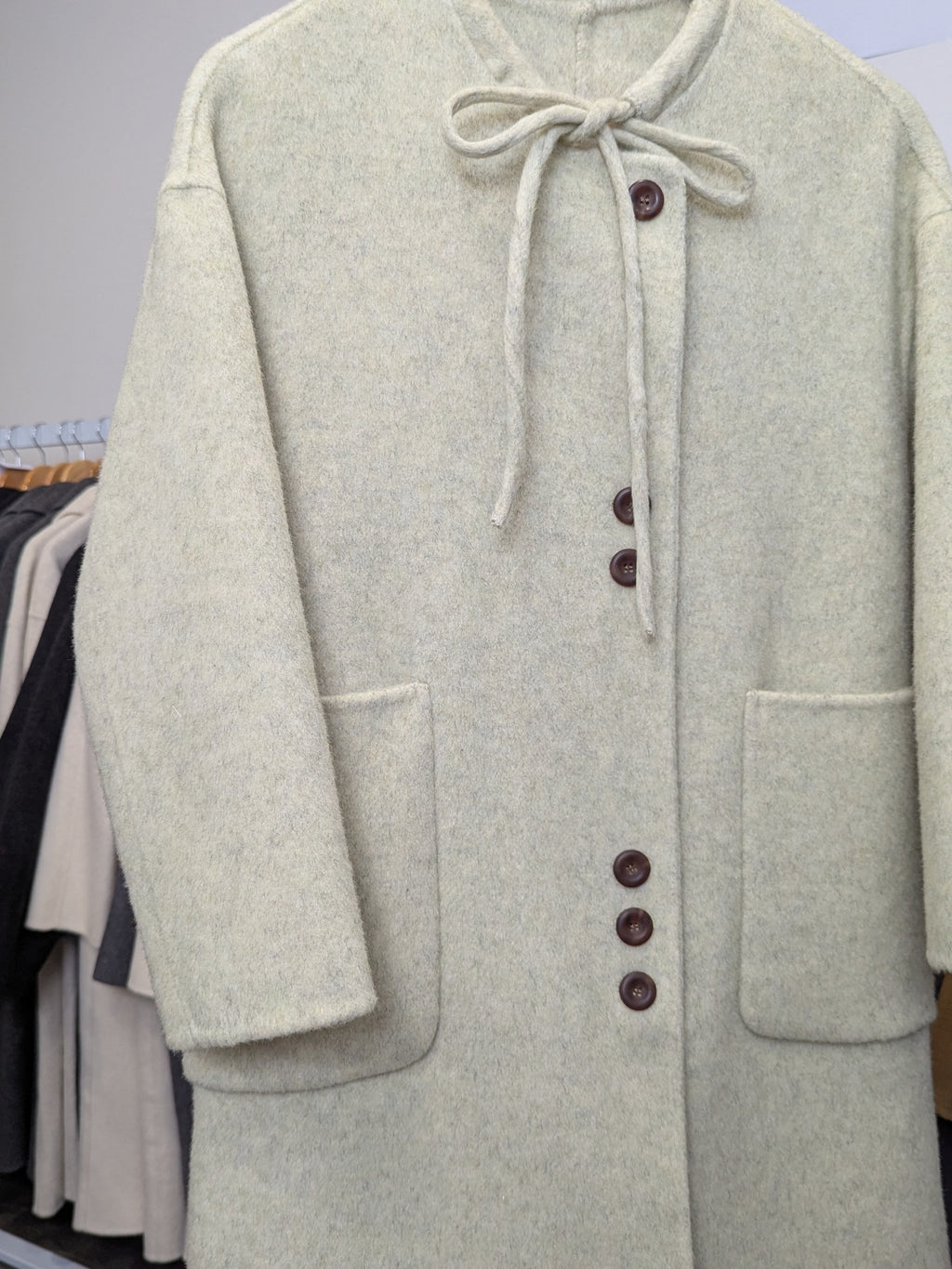 132 68% Wool Coat Green