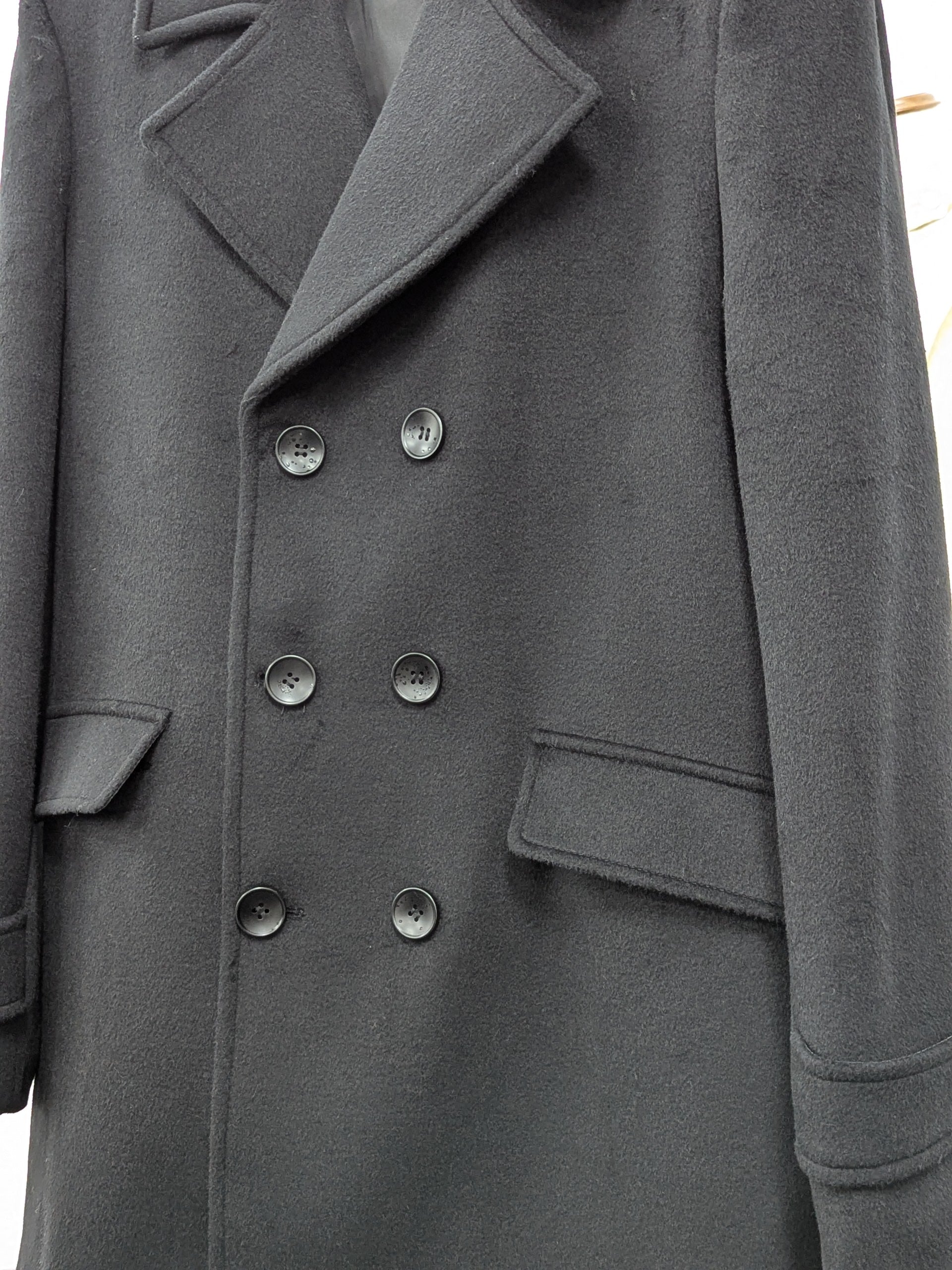 019 Men's 51% Wool Coats Black Grey Tan
