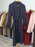 174 70% Wool 10% Cashmere Coat Red Navy