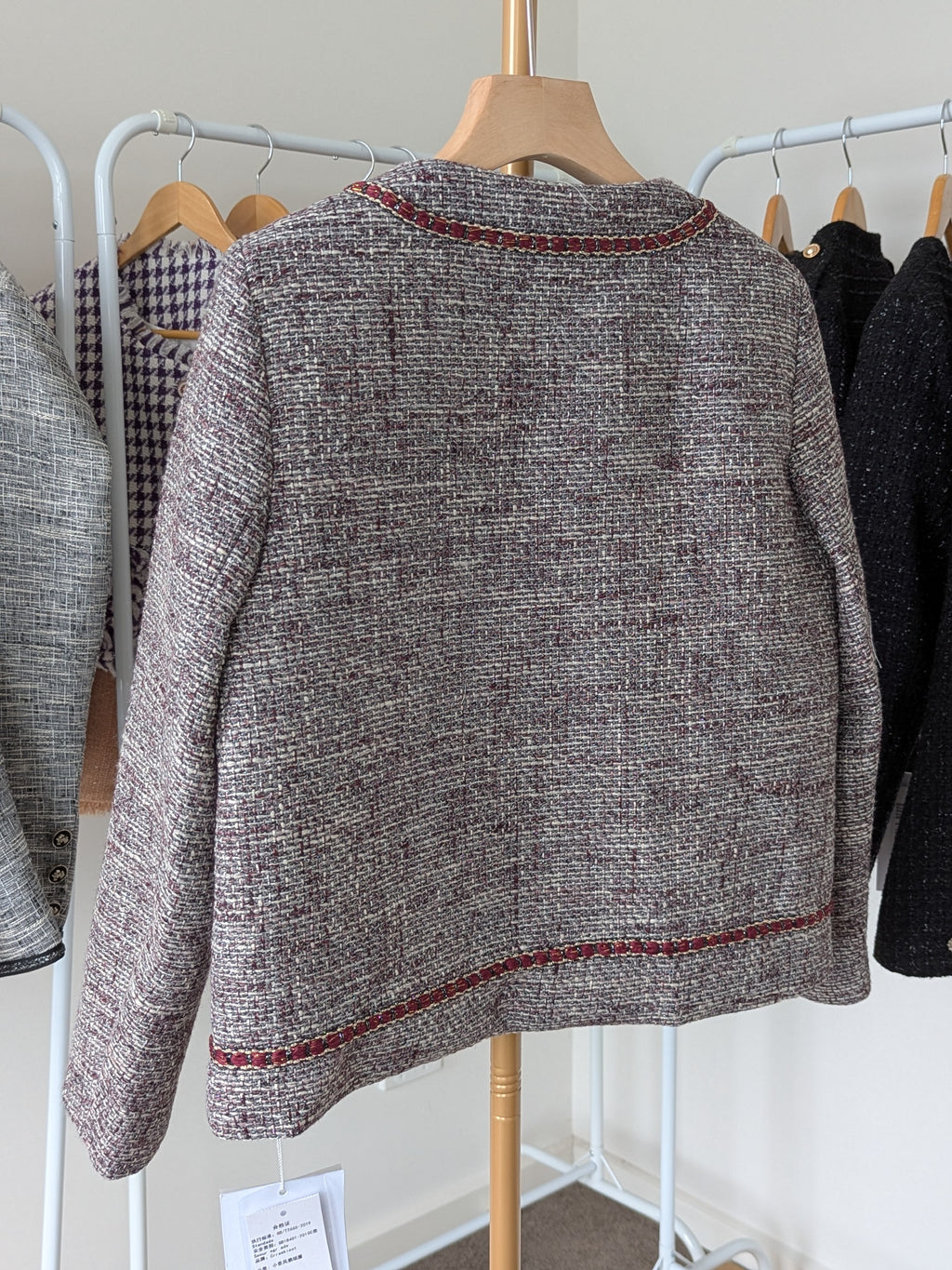 Goose Down Tweed Jacket 135 Size 6-8