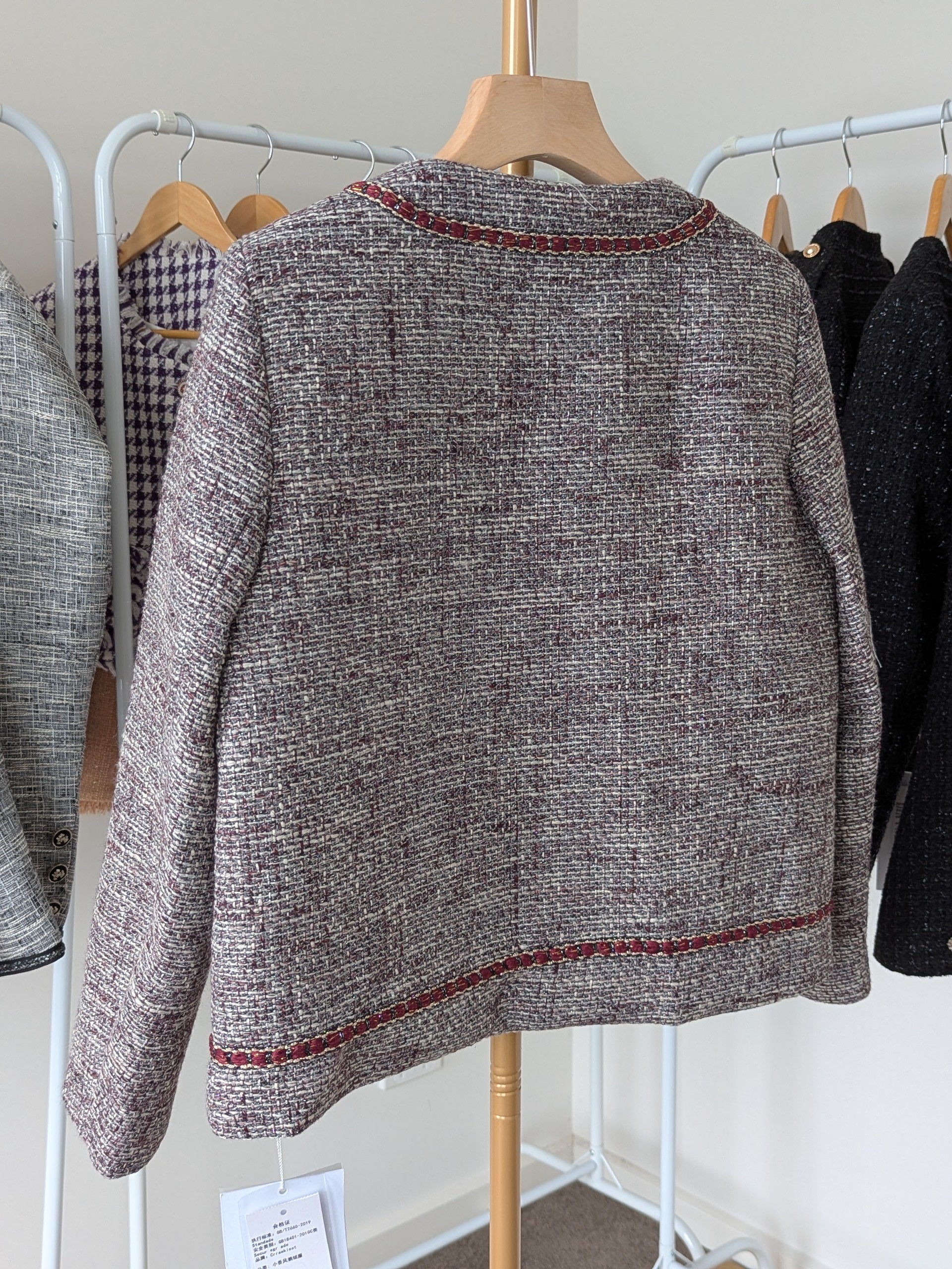 Goose Down Tweed Jacket 135 Size 6-8