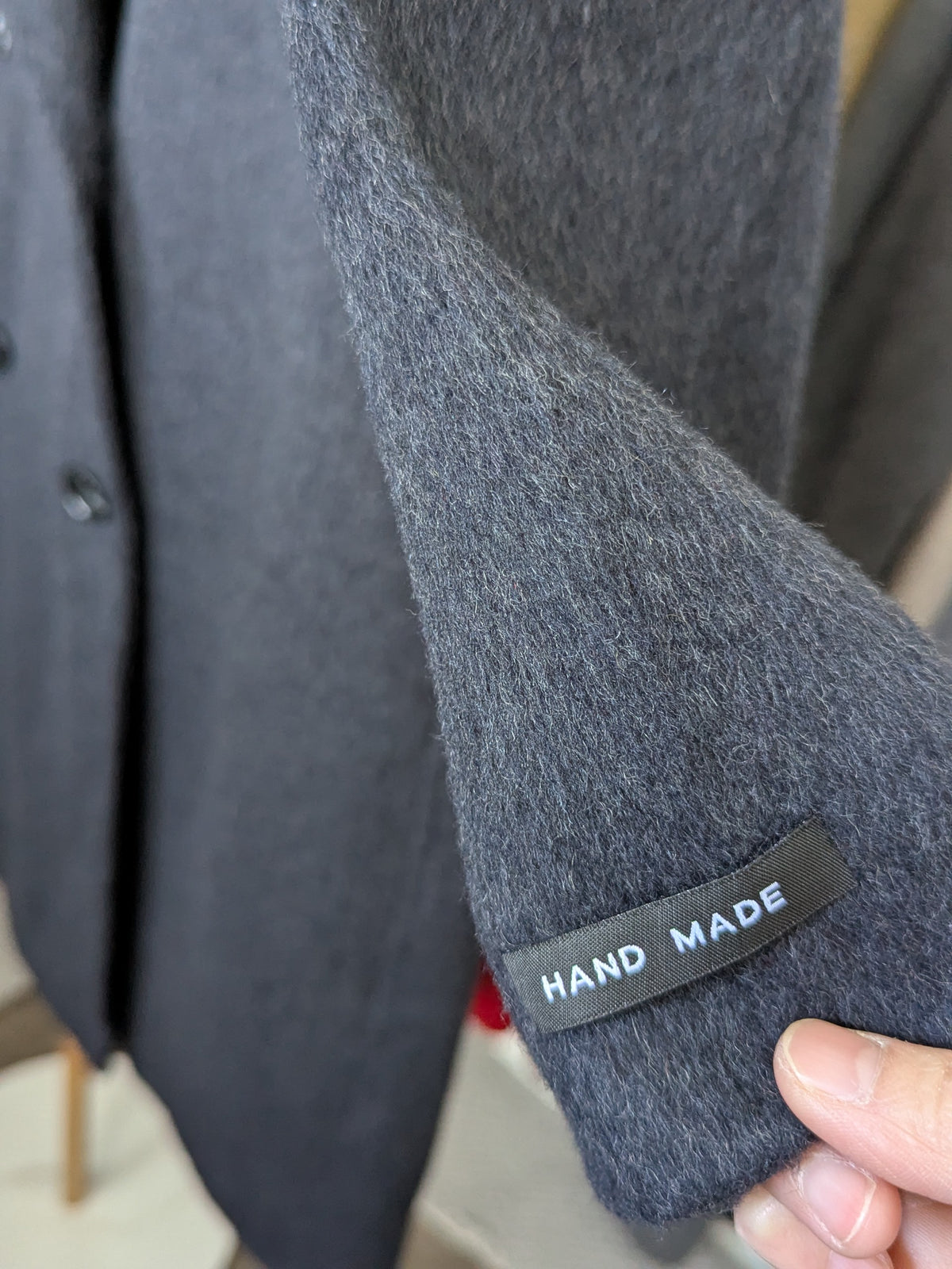 198 70% Wool Coat S 8-10 Dark Grey