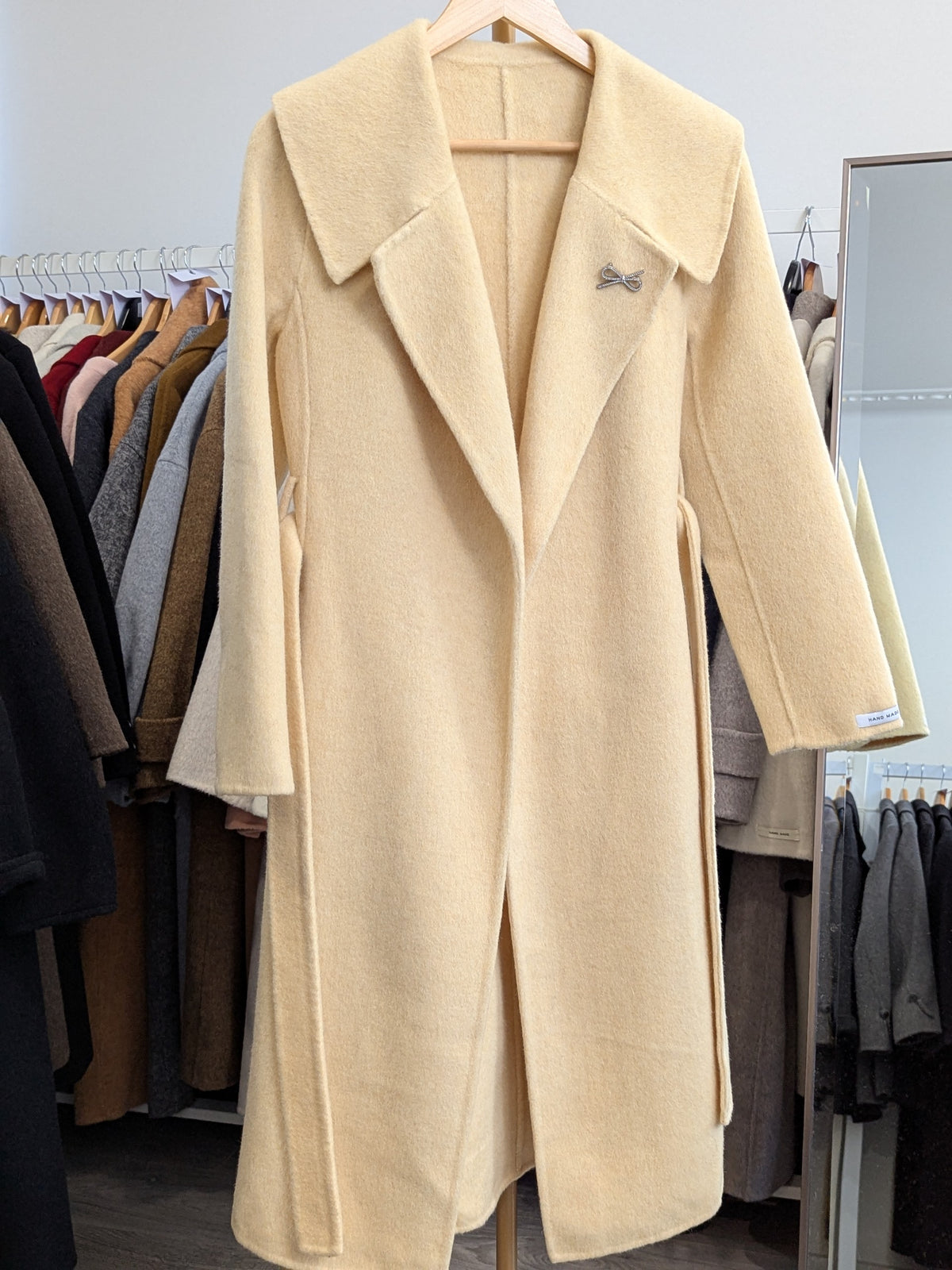 266 75% Wool Coat Yellow XS 6-8