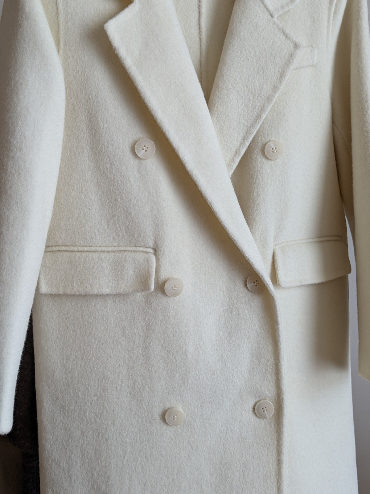 212 67% Wool Coat Cream S 10-12