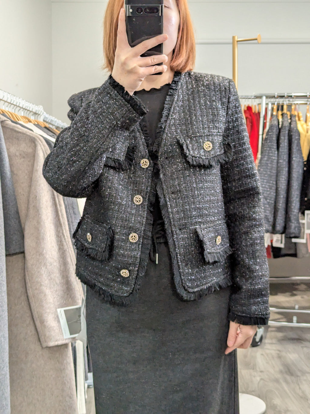 212 Goose Down Tweed Jacket