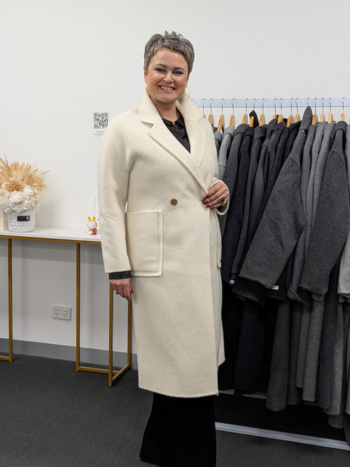 012 100% Wool Coat Cream