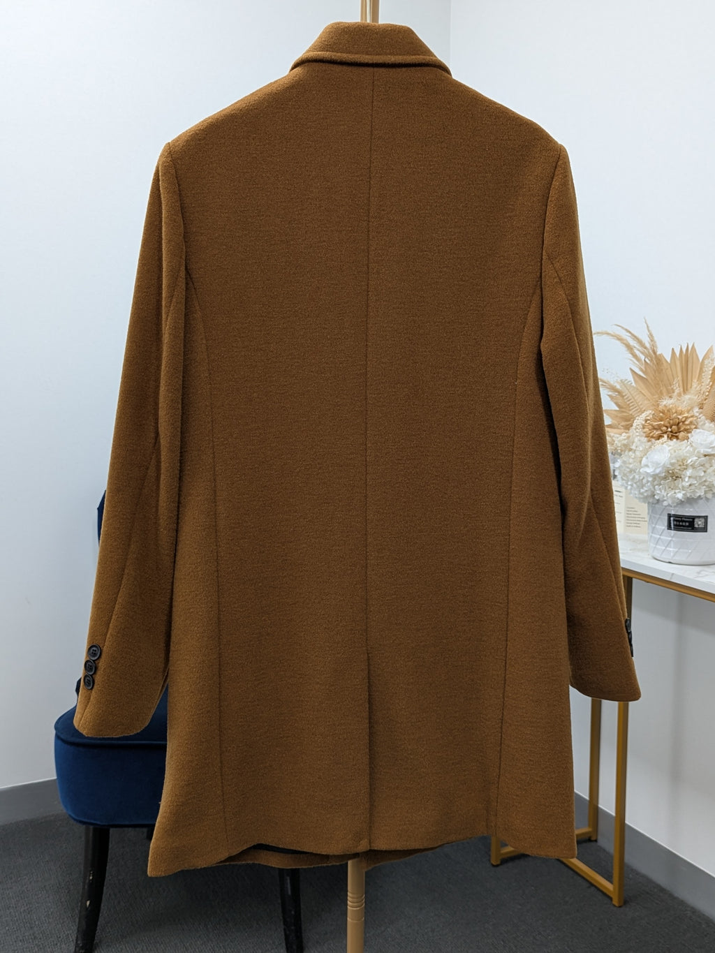 018 Men's 51% Wool Coats Black Grey Tan