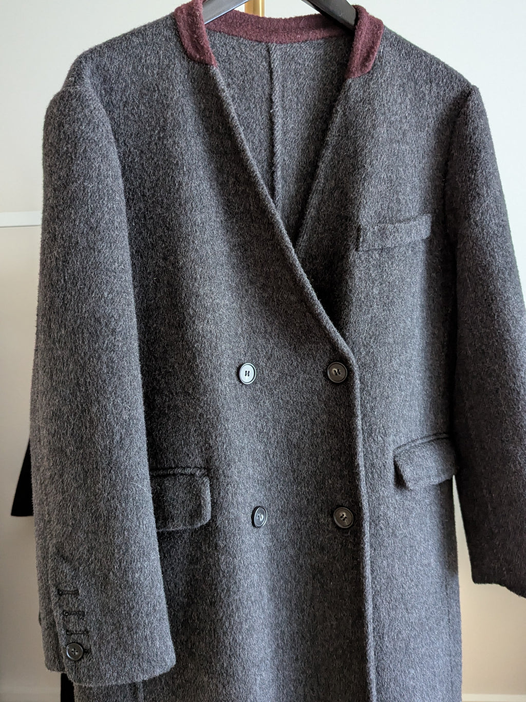 286 70% Wool Coat Dark Grey M 10-12