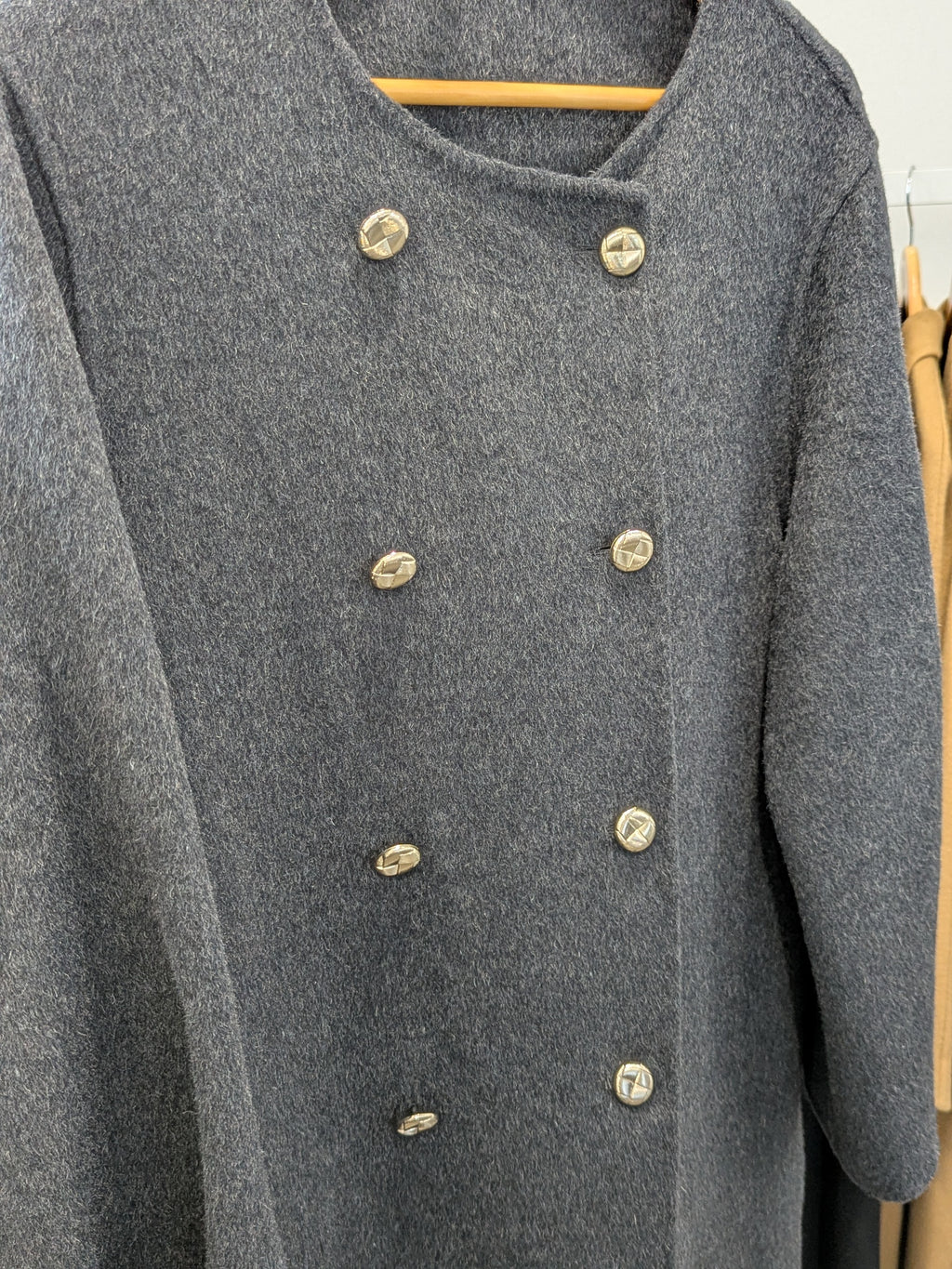 164 100% Wool Coat Charcoal