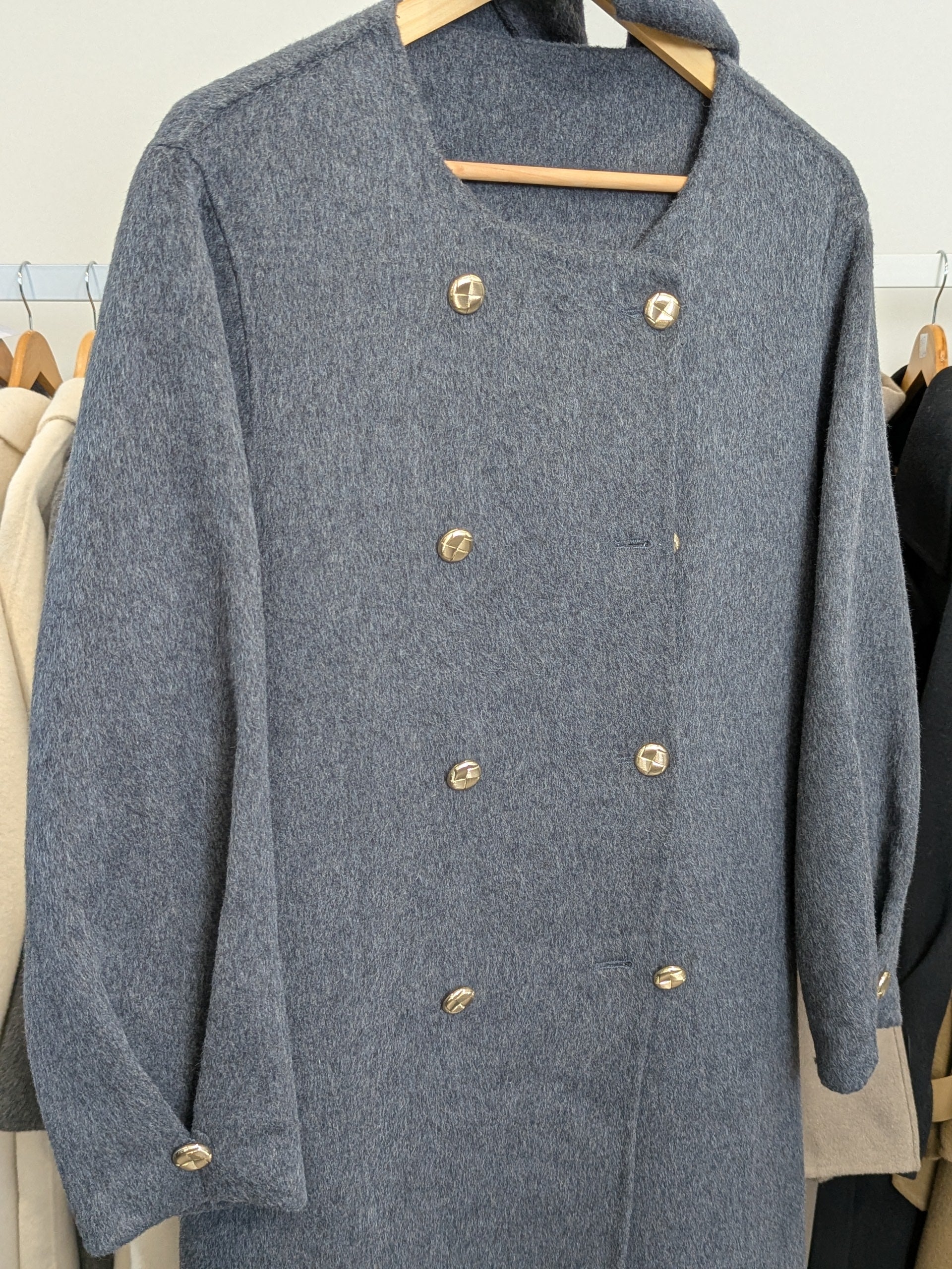 163 100% Wool Coat Grey