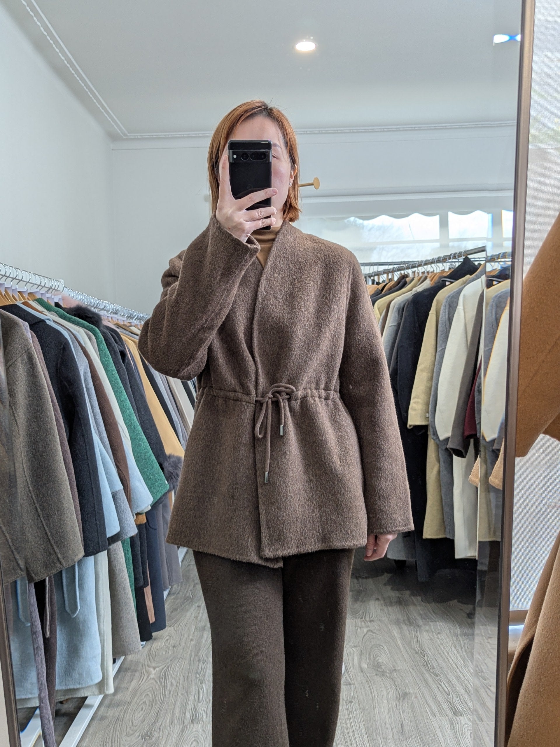 215 100% Wool Coat Brown M 10-12