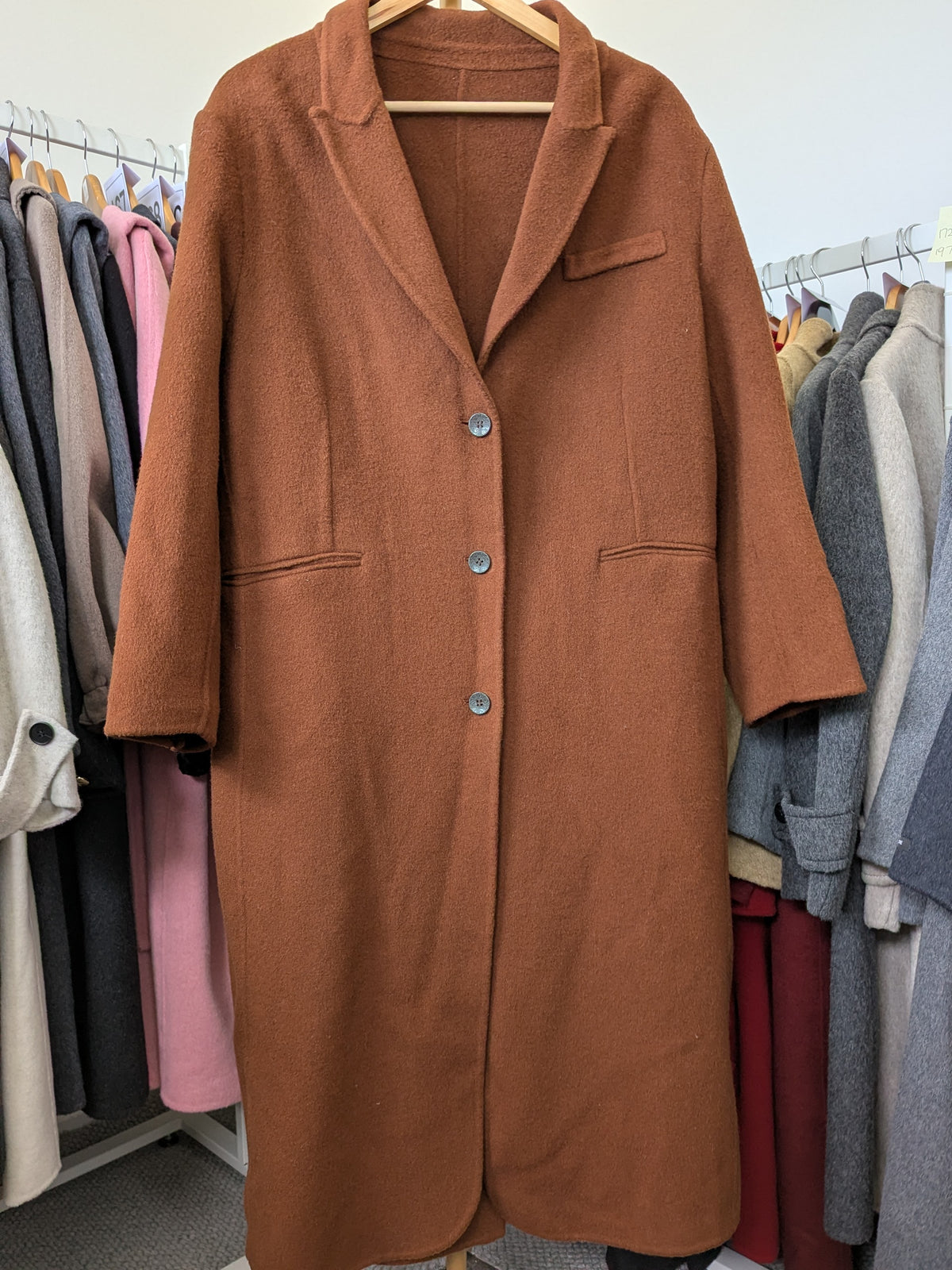 282 31% Wool 56% Alpaca Wool Coat XL 14-16 Camel