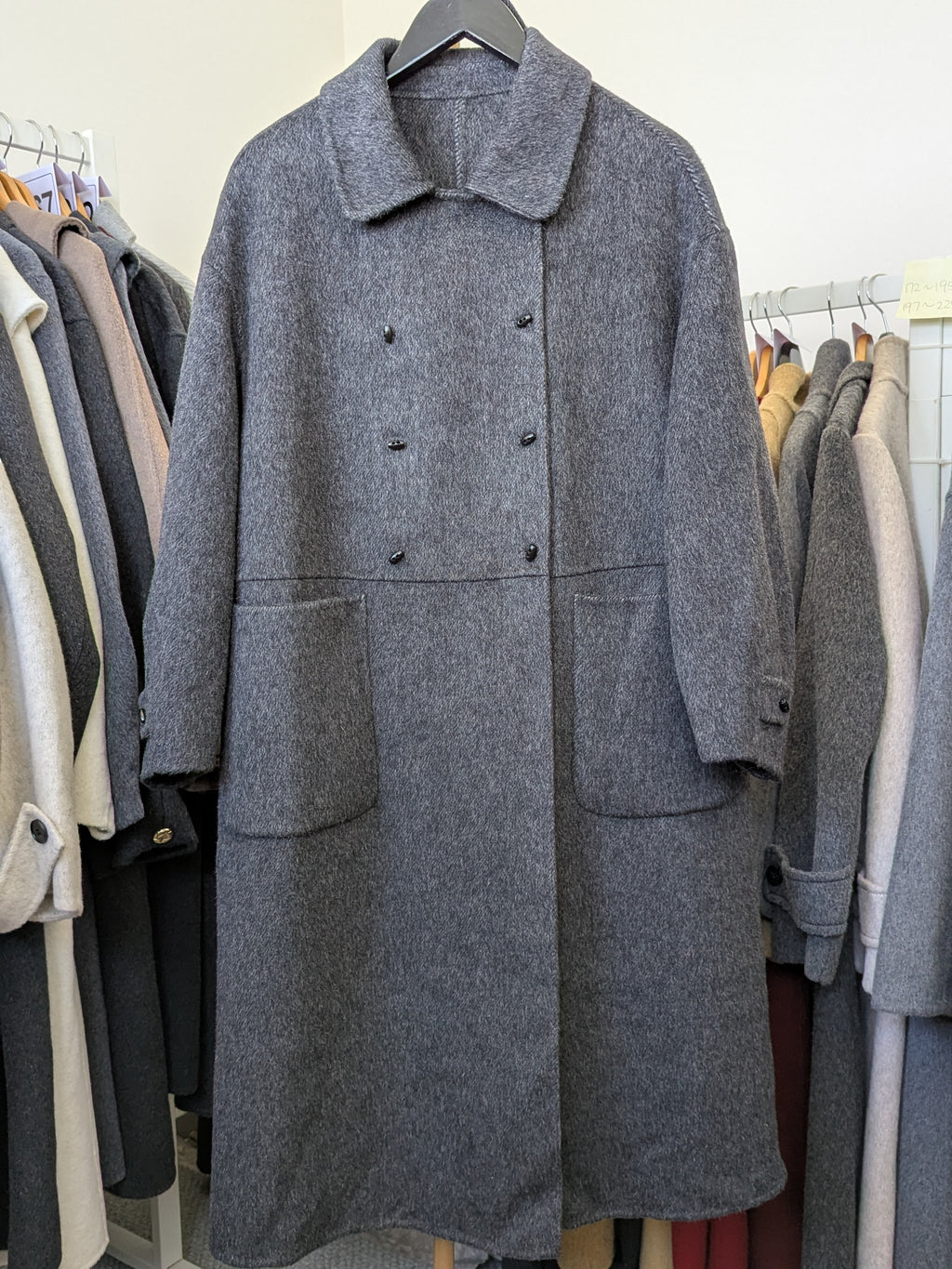 127 70% Wool Coat Dark Grey S 8-10 M 12-14