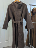 299 31% Wool 56% Alpaca Wool Coat Brown L 10-12