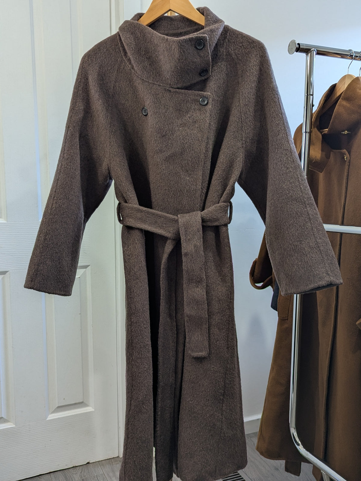 299 31% Wool 56% Alpaca Wool Coat Brown L 10-12