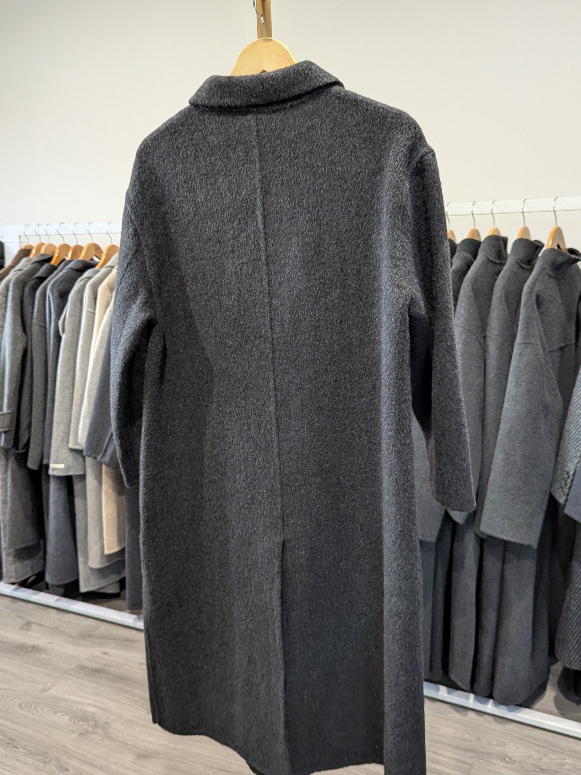 153 Wool Coat Charcoal S 8-12