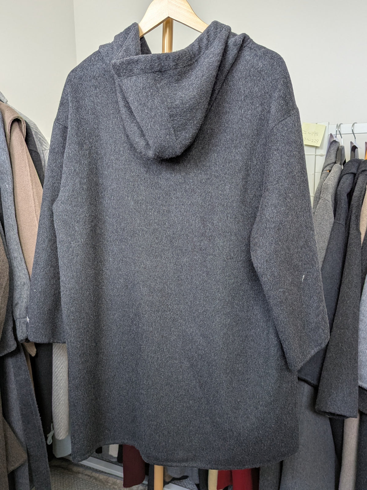 071 100% Wool Coat Charcoal S 10-14 hoodie