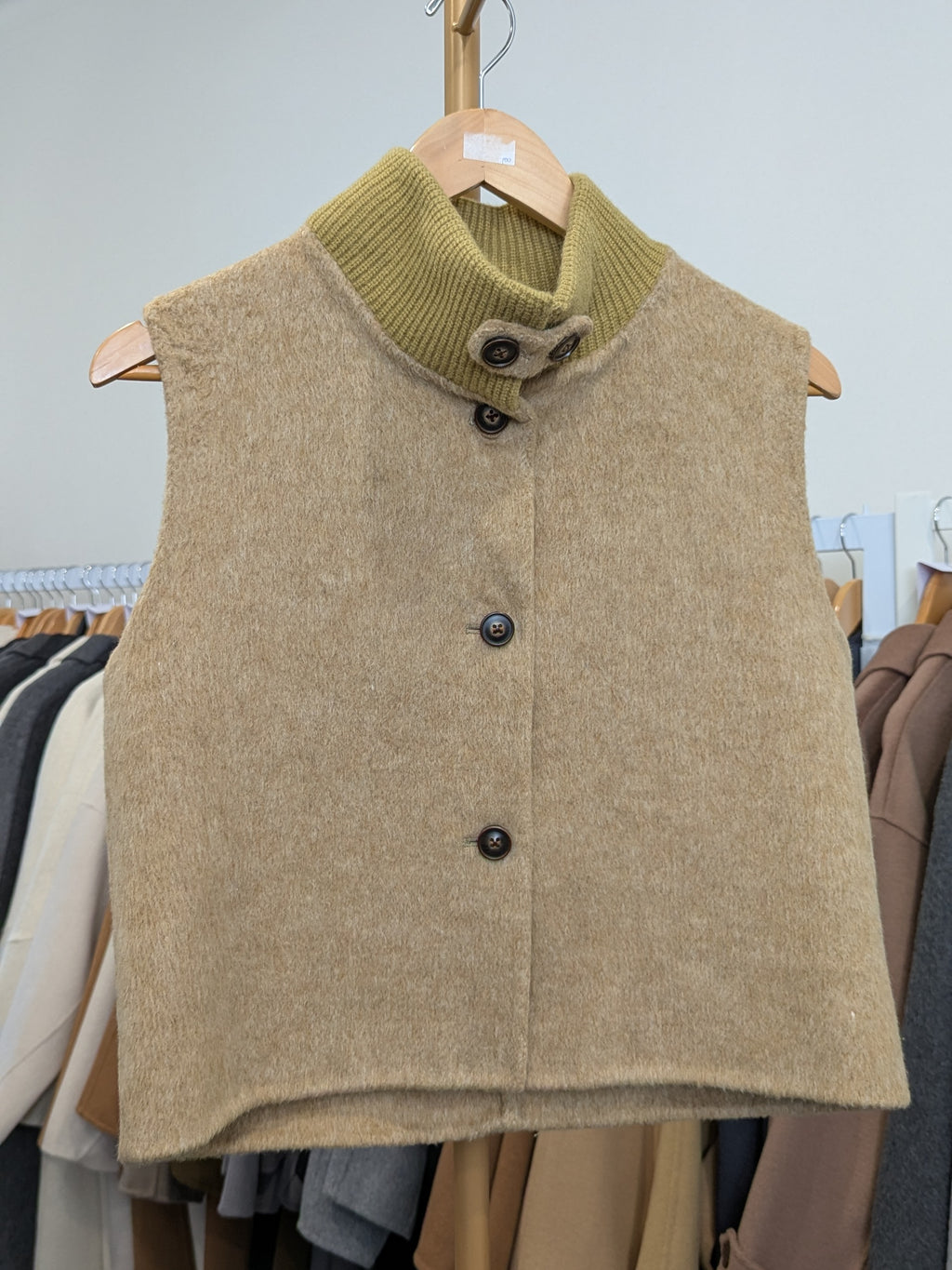 204 100% Wool Coat Lemon 2 in 1 S 10-12