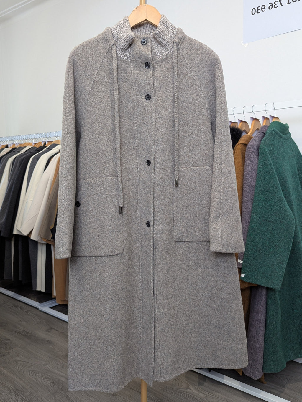 208 70% Wool Coat Grey S 10-12