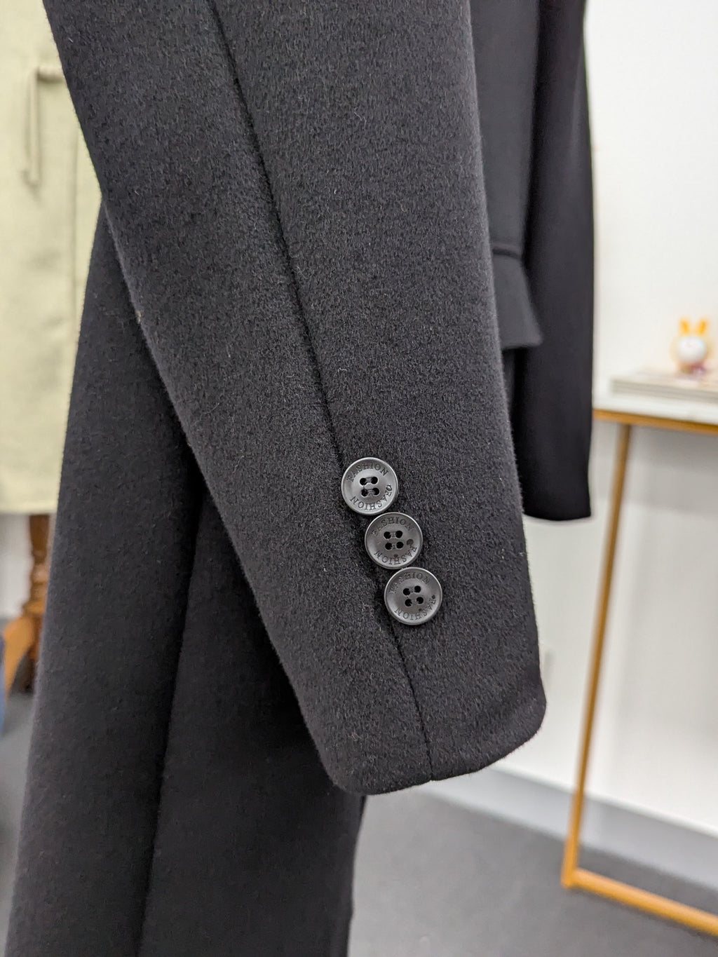 018 Men's 51% Wool Coats Black Grey Tan