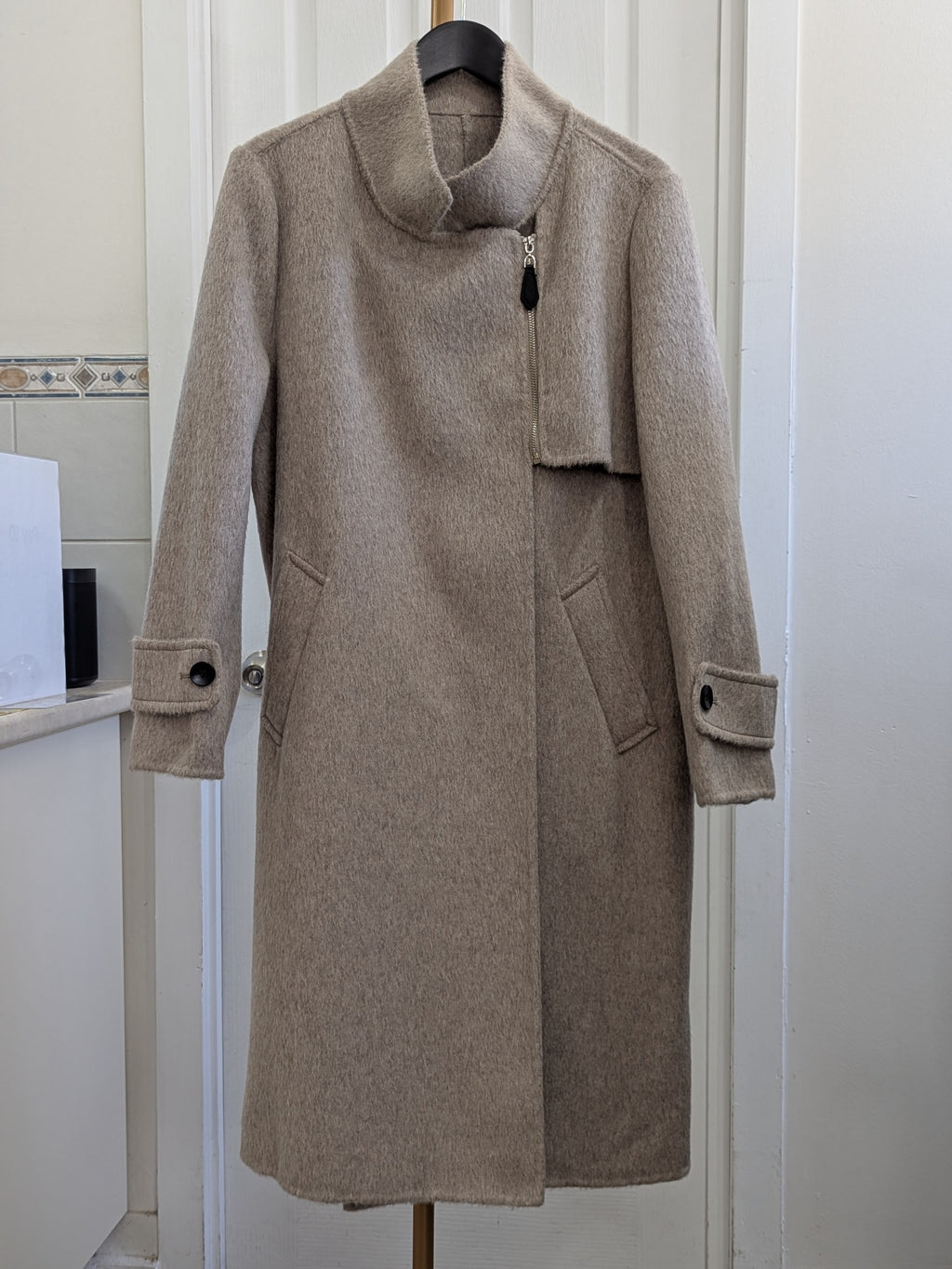195 67% Wool Coat Oat S 8-10