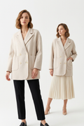 020 100% Wool Coat Blush Ivory S 6-10