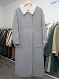 229 90% Wool Coat Grey S 10-14
