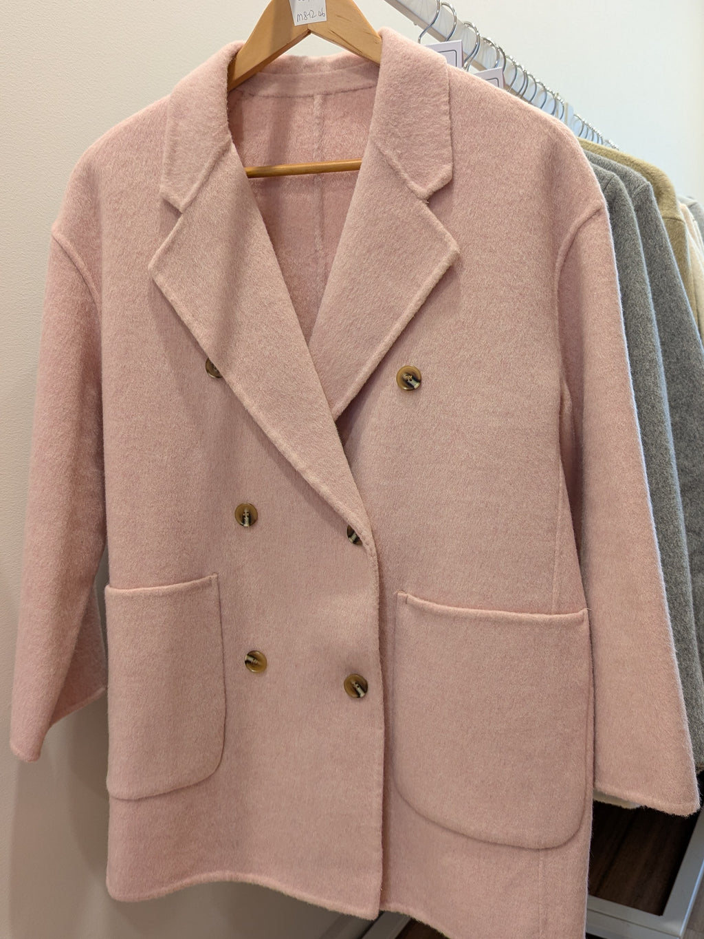 067 100% Wool Coat Pink S 8-12