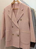 067 100% Wool Coat Pink S 8-12